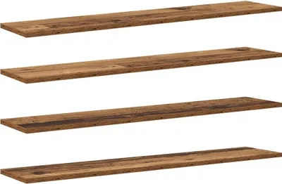 Produktbild von vidaXL Regalbrett 4 pcs Braun 100 x 20 x 1.5 cm Holzwerkstoff