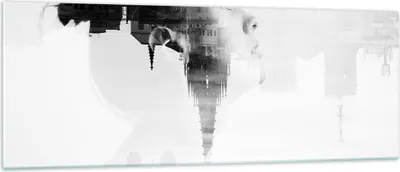 Produktbild von Bilder auf glas - Frau modern - 140x50cm - Glasbilder - Wandbilder - Bilder - Kunstdruck - zum Aufhängen bereit - Wanddekoration aus Glas - Glas Bilder - Wandbild auf Glas - Einteilig - GAB140x50-3737