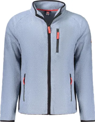 Produktbild von Blaues Herren Sweatshirt: Langarm, Taschen & Reißverschluss