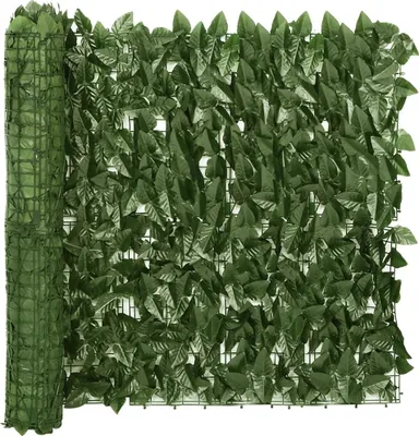 Obrázek produktu pro vidaXL Balkonová zástěna s tmavě zelenými listy 200x75 cm