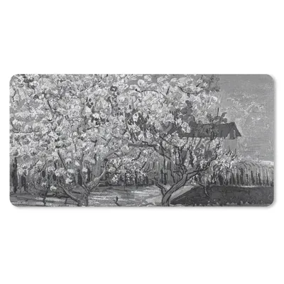 Produktbild von MuchoWow® Mauspad Mousepad Mandelblüte - Vincent van Gogh - Schwarz - Weiß 60x30 cm - Mousepads - Maus Mat - Pad - Mausunterlage - Nachhaltig