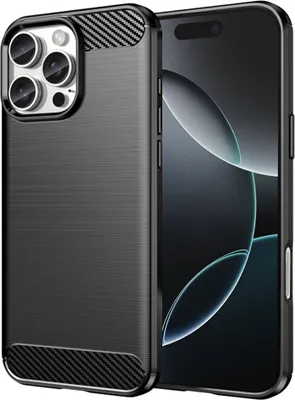 Obrázok produktu pre Techsuit Carbon Silicone kryt na iPhone 16 Pro – čierny