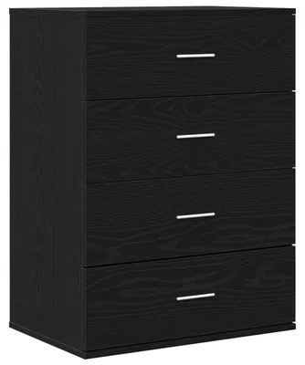 Image de Buffet avec tiroir Chêne noir 60 x 39 x 80 cm Bois d'ingénierie