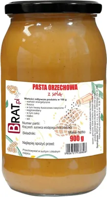 Zdjęcie produktu dla Pasta orzechowa z solą 900g Brat.pl