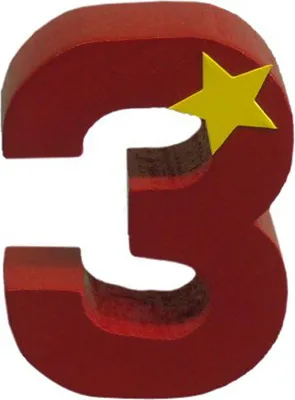 Produktbild von Niermann Leuchten Geburtstag-Happy-Zahl 3 - Maße: 2 cm x 5 cm x 8 cm - Farbe: rot; 9613