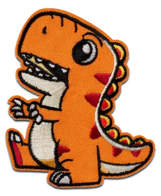 Obrázek produktu pro Mono-Quick Dino Orange animal - nášivka, nažehlovací, nášivka, nášivky, nášivky, k nažehlení, velikost: 7,2 x 6 cm