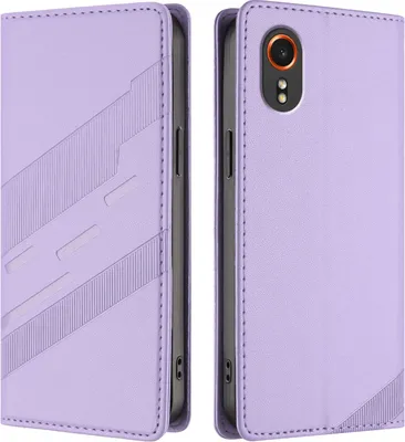 Produktbild von Hülle für Samsung Galaxy XCover 7, Kunstleder Brieftaschen Handyhülle mit Kartenfach und Standfunktion Violett