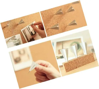 Produktbild von Prikpennen Set, 30 Stück, Flugzeugform, bunt, für Büro und Organisation