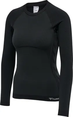 Obrázek produktu pro hummel hmlCLEA SEAMLESS TIGHT T-SHIRT LS - BLACK MELANGE - S