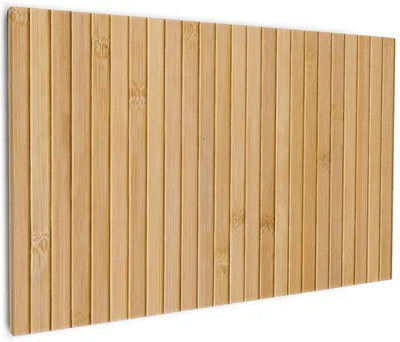 Produktbild von Wallario Premium Leinwandbild Holzpanele hell in Größe 60 x 90 cm