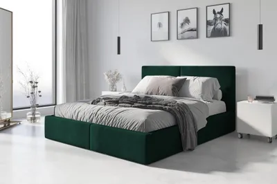 Obrázek produktu pro Manželská postel 180x200 JOSKA s matracemi - zelená
