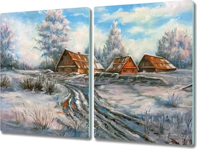 Produktbild von Coloray Hackbrett Herdabdeckplatte 2x40x52 cm Küchenbrett Kochplattenabdeckung Schneidebrett - Winterbaumhütte Natur