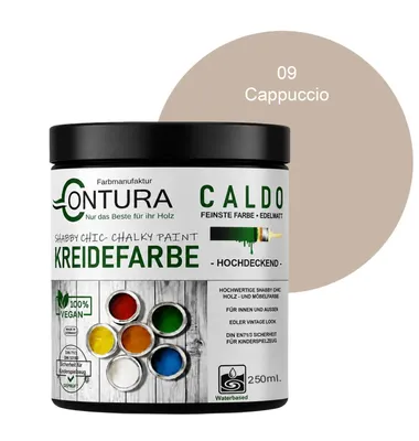 Produktbild von Contura BeGreen 250ml. Kreidefarbe Shabby Chic Möbellack - 09 Cappuccino