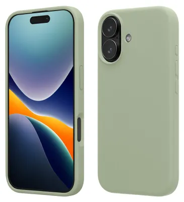 Produktbild von kwmobile Handyhülle für iPhone 17 Hülle, für iPhone 17 Case - Hülle Silikon - kabelloses Laden - Graugrün