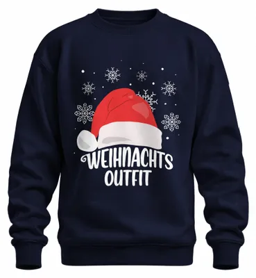 Immagine prodotto di Cappello da Babbo Natale - Regalo di Natale Maglione di Natale Unisex, Navy, XXL
