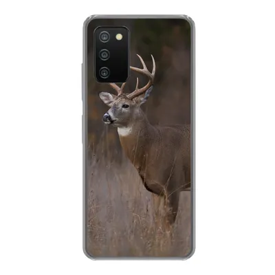 Produktbild von MuchoWow® Handyhülle Schutzhülle Hülle für Samsung Galaxy A03s Herbst - Hirsche - Gras - Natur - Tiere Silikon Softcase Handy Hülle - Schutz