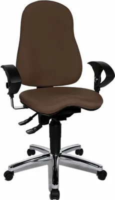 Produktbild von Topstar Bürostuhl Sitness® 10, SI59U G08 dunkelbraun, chrom Stoff