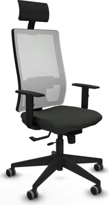 Produktbild von Bürostuhl mit Kopfstütze Piqueras y Crespo 1D066G1 Schwarz