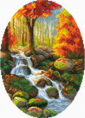Obrázok produktu pre Riolis, výšivací set "Jeseňné listy", výšivka podľa vzoru, 30x40 cm