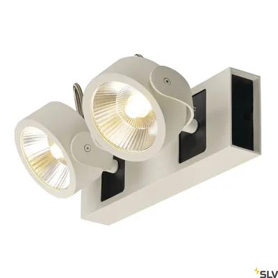 Image de KALU LED 2 applique et plafonnier, blanc/noir, 3000K, 60