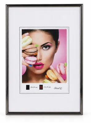 Produktbild von 2er 3er 5er Pack Photo Style Set Bilderrahmen Wanddeko Collage Poster Kunststoff Rahmen - Farbe: Stahl | Format: 20x30 | Pack: 2