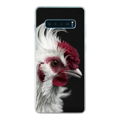 Produktbild von MuchoWow® Handyhülle Schutzhülle Hülle für Samsung Galaxy S10 Lite Huhn - Vogel - Schwarz Silikon Softcase Handy Hülle - Schutz