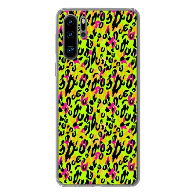 Produktbild von MuchoWow® Handyhülle Schutzhülle Hülle für Huawei P30 Pro Tierprint - Panther - Neon - Gelb Silikon Softcase Handy Hülle - Schutzdeckel