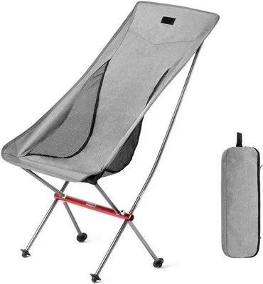 Produktbild von Famanu Campingstuhl - Leichtgewicht, Klappbar, Tragbar - As Grau