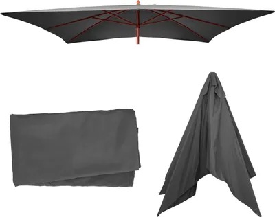 Ombrellone parasole decentrato HWC-A96 3x3m alluminio con volante antracite senza base | Leroy Merlin