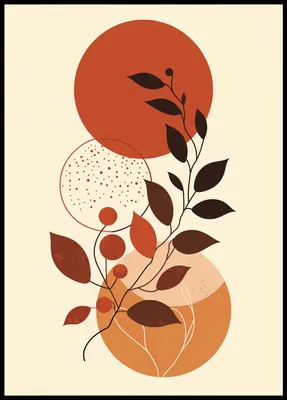 Produktbild von Boho moderne Poster für das Wohnzimmer 64x90cm Farbton Palette