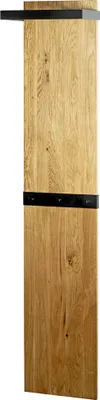 Produktbild von Wandgarderobe >54337< in eiche, schwarz, Massivholz, Metall - 35x175x25 (BxHxT)