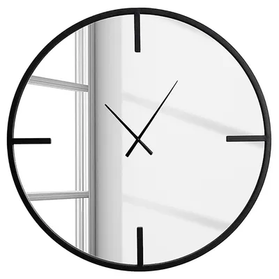 Produktbild von home24 Wanduhr - Metall - Schwarz