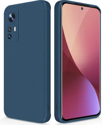 Produktbild von Silikon Hülle für Xiaomi 12 Flüssigsilikon Dünn Gel Gummi Matt Kratzfeste Schutzhülle Blau