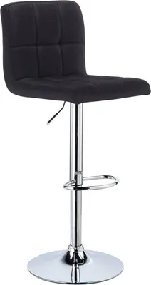 Produktbild von Barhocker Lio Industrial – Schwarz – 1 Stück Stück – Barhocker mit Rückenlehne – Höhenverstellbar – Küchen- und Barstuhl – Leinen