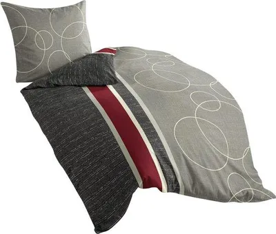 Produktbild von Famanu Bettwäsche Mako-Satin - Grau 08, 135x200 + 80x80 cm