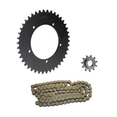 Immagine prodotto di Set catena 3 pezzi nero 11/42 denti per Hercules KX 5 (fino al motore n. 10697365)
