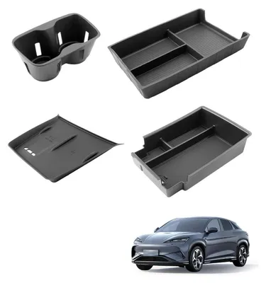 Immagine prodotto di Set di 4 contenitori portaoggetti per la console centrale, compatibile con BYD Sealion 07 EV, modelli dal 2024 al 2026