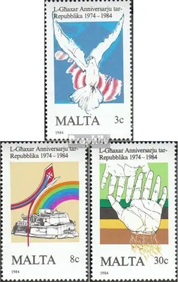 Produktbild von Briefmarken Malta 1984 Mi 716-718 (kompl.Ausg.) postfrisch Republik