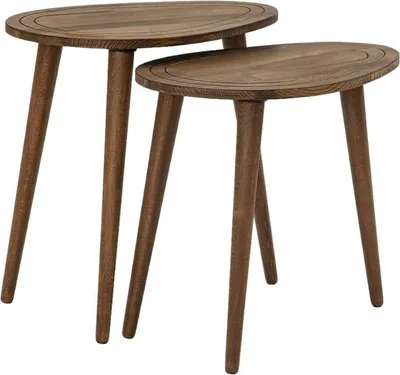 Produktbild von Wohnzimmertisch Dgaldame, Niedriger Wohnzimmertisch, Kaffeeregal, Couchtisch für Sofa, 50x33h52 cm, Nussbaum