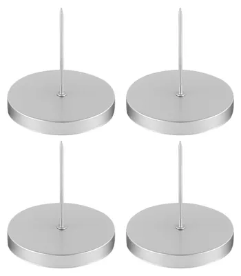 Kerzenhalter-Set 4er, 8 cm, Silber, für Stumpenkerzen