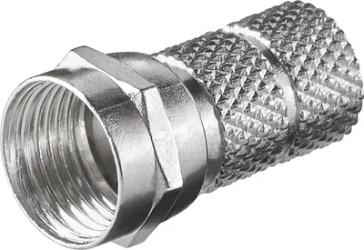 Produktbild von Aufdreh-F-Stecker 6,5 mm Aufdreh-Adapter aus Zink mit Nickelkontakten