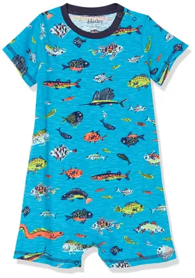 Productafbeelding van Hatley babyjongens romper, peuterstampelpak, diepzeevis, 9-12 maanden