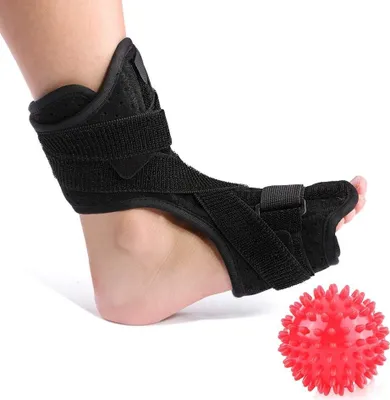 Produktbild von Peroneusschiene Dioche, Akozon Plantarfasziitis Nachtschiene und Igelball, Orthese Fußschiene Night Splint für Schmerzlinderung, Rehabilitation, Dorsale Schiene Orthopädische Stützbandage Fußorth