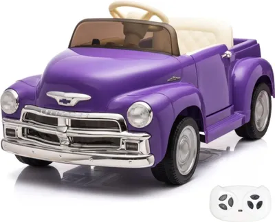 Produktbild von Chevrolet 3100 Kinder Elektroauto 12V (1–6 Jahre) – Offiziell Lizenziert, mit 2.4G Fernbedienung, EVA-Reifen & Ledersitz – Kinder Elektroauto Lila