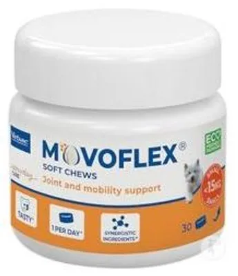 Produktbild von Movoflex Ergänzungsfuttermittel für Hunde bis 15 kg, Gelenk- & Mobilitätsunterstützung, 30 Chews