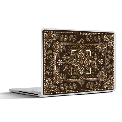 Produktbild von MuchoWow® Laptop Aufkleber Sticker Cover Perserteppich - Teppich - Muster - Braun 36.5x27.5 cm - Laptop-Sticker