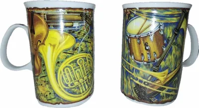 Produktbild von 1 Kaffeebecher Instrumente, Kaffeetasse Tassen Teetassen Henkelbecher Musik Geige