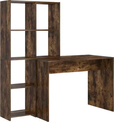 Obrázek produktu pro vidaXL Psací stůl kouřový dub 138,5 x 55 x 143 cm materiál na bázi dřeva