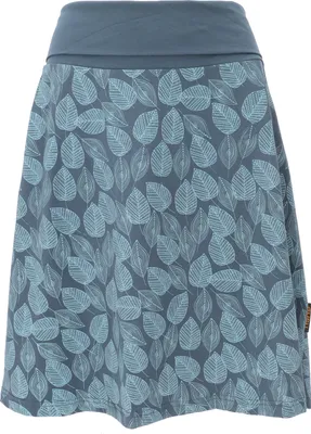 Produktbild von Minirock aus Baumwolle, Boho Tellerrock Herbstlaub Print Organic - Orion Blue, Damen, Baumwolle(Bio),Elasthan, Größe: L