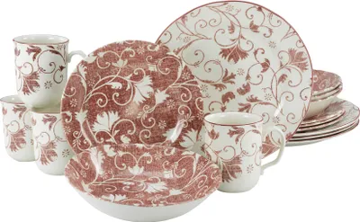 Produktbild von CreaTable, 22257, Damask Pink, Kombiservice 16-tlg, Steingut